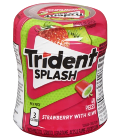 Trident Splash Strawberry With Kiwi Sugar-Free Gum Bottle