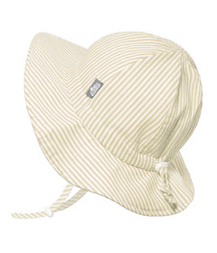Jan & Jul Cotton Floppy Hat Beige Stripes