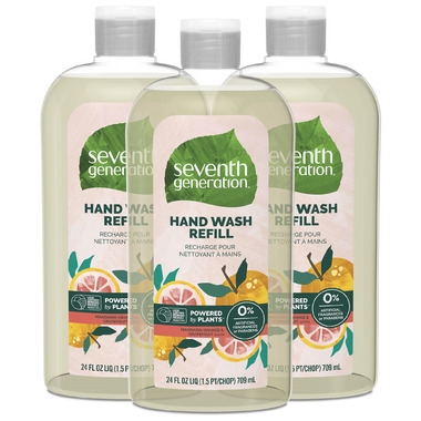 seventh generation hand wash mandarin refills grapefruit orange