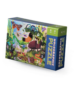 Crocodile Creek Mini Holographic Puzzle Backyard Bugs