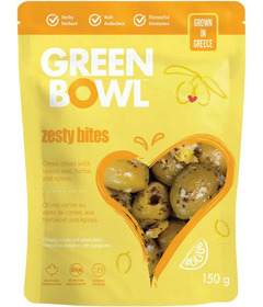 Green Bowl Zesty Bites Lemon Pitted Olives