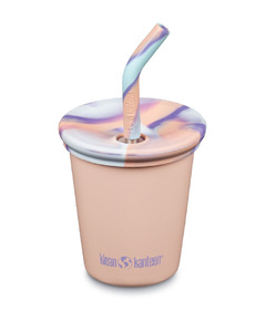 image of Klean Kanteen Kid Cup with Straw Lid Peach Parfait with sku:329791