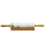 Fox Run Marble Rolling Pin with Wooden Base
