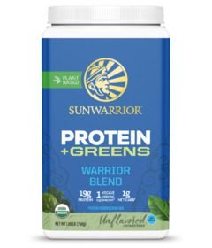 image of Sunwarrior Warrior Blend Protein + Greens Unflavoured with sku:314590