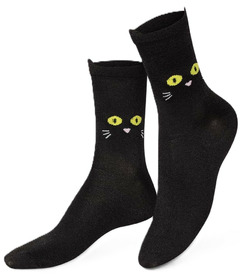 Eat My Socks Adult Cat Walk Black Socks