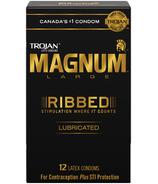 Préservatifs lubrifiés Trojan Magnum Ribbed