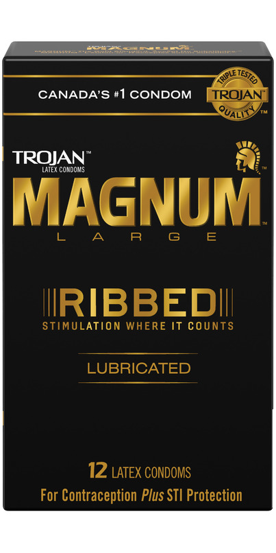 Buy Trojan Magnum Ribbed Lubricated Condoms At Well Ca Free Shipping In Canada