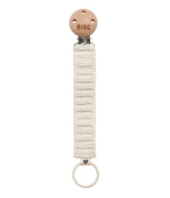 image of BIBS Pacifier Clip Knitted Ivory with sku:330258