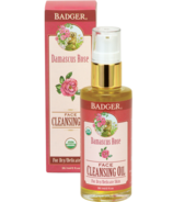Badger huile nettoyante pour le visage à la rose de Damas pour les peaux sèches et délicates