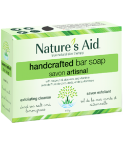 Nature's Aid Bar Soap Exfoliating Dead Sea Salt & Lemongrass