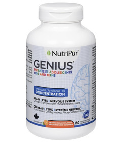 Nutripur GENIUS Kids & Teens Chewable Omega-3 Brain Support 