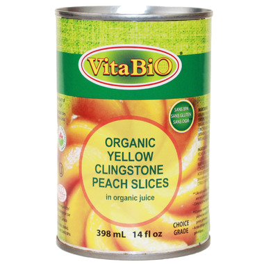 Buy Vitabio Organic Yellow Clingstone Peach Slices From Canada At Well Ca Free Shipping