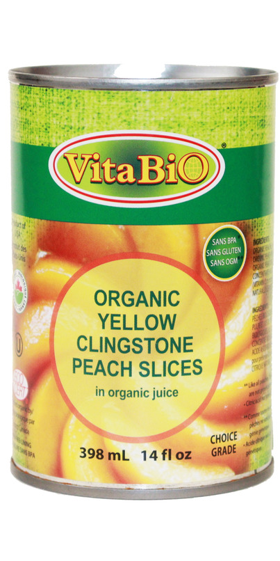 Buy Vitabio Organic Yellow Clingstone Peach Slices From Canada At Well Ca Free Shipping