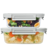 Bentgo Leak-Proof Glass Food Storage Container Set Pebble Beach