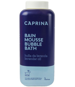 Caprina Bubble Bath With Fresh Goat Milk Lavender Oil