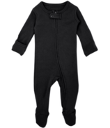 L'ovedbaby Organic Footed Zipper Jumpsuit Black