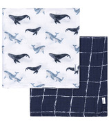 Gerber Childrenswear Muslin Swaddle Blankets Coastal Calm