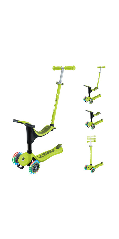 Buy Globber GO-UP Sporty Lights Scooter Lime Green/Khaki at Well