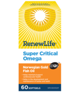 Renew Life Super Critical Omega Norwegian Gold Huile de poisson et oméga 3 