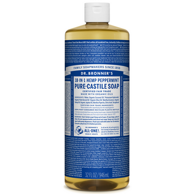 Dr. Bronner\'s Organic Pure Castile Liquid Soap Peppermint 32 Oz Dr. Bronner\'s Organic Pure Castile Liquid Soap Peppermint 32 Oz