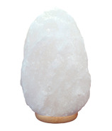Lampe en cristal de sel de l'Himalaya blanc de forme naturelle Lumiere de Sel