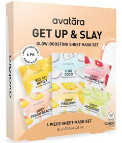 Avatara Get Up & Slay Glow Boosting Sheet Mask Set