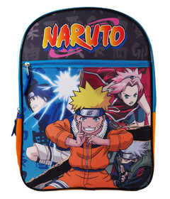 Bioworld Kids Backpack Naruto Character Action Shot Kanji