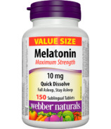 Webber Naturals Melatonin Maximum Strength Quick Dissolve 10 mg