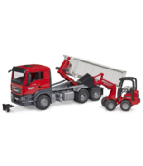 Bruder Toys MAN TGS Truck Roll-Off Container with Schaeffer Comp Loader