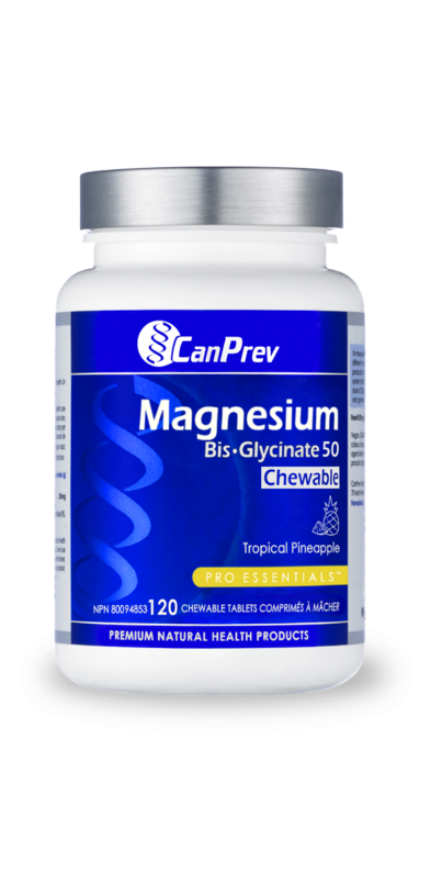 CanPrev CanPrev Magnesium Bis-Glycinate 50 Chewable Tropical Pineapple