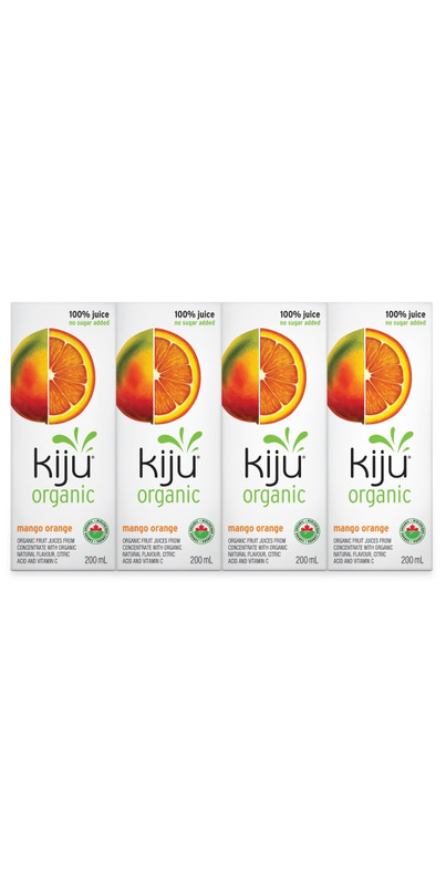 Achetez des boîtes de jus d'orange à la mangue biologique Kiju sur