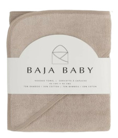 Baja Baby Oversized Bamboo Hooded Towel Taupe