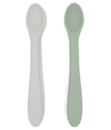 Nouka Silicone Feeding Spoon Set Leaf and Light Storm