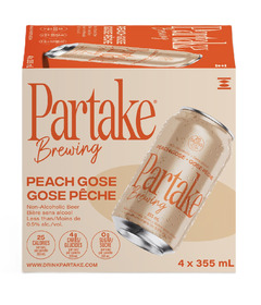 Partake Brewing Non-Alcoholic Beer Peach Gose
