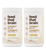 Feed That Brain Collagen + MCT Drink Mix Powder Vanilla Bundle