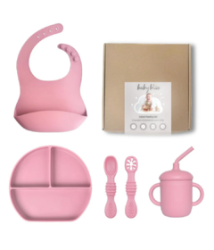 Baby Bliss Infant Feeding Set Dusty Rose
