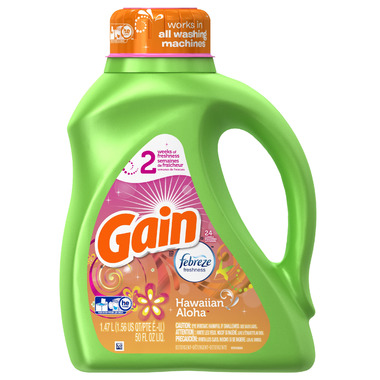 Gain Hawaiian Aloha with Febreze Freshness Liquid Laundry Detergent Gain Hawaiian Aloha with Febreze Freshness Liquid Laundry Detergent