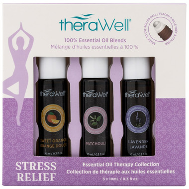 Therawell Essential Oil Blend 3 Pack Stress Relief Roll-On Therawell Essential Oil Blend 3 Pack Stress Relief Roll-On