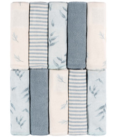 Just Born Washcloths Pack Blue