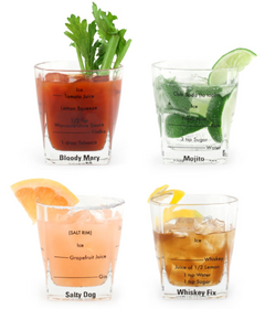 Kikkerland Bartending Glasses 