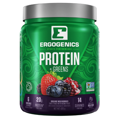 Ergogenics Nutrition Plant Protein +Greens Berry Ergogenics Nutrition Plant Protein +Greens Berry