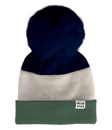 Headster Kids Tricolor Beanie Lined With Fleece Hedge Green