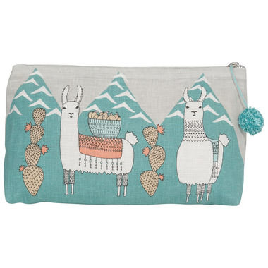 Danica Studio Llamarama Large Cosmetic Bag Danica Studio Llamarama Large Cosmetic Bag
