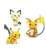 Pokemon Méga Construx Construire et montrer Pikachu Evolution Trio