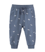 miles the label Baby Sneakers Print on Steele Blue Joggers