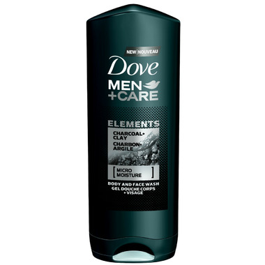 Dove Men+Care Elements Charcoal+Clay Micro Moisture Body And Face Wash -  Shower Gel