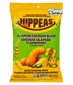 Hippeas Baked Chickpea Puffs Jalapeno Cheddar Blaze