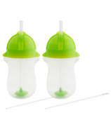 Munchkin Any Angle Weighted Straw Cup Green Two Pack Bundle