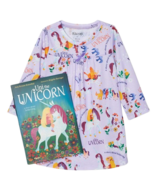 Hatley Books To Bed Uni The Unicorn Chemise de nuit Flat Pack avec livre