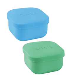 OmieLife OmieSnack Container Blue + Green Bundle